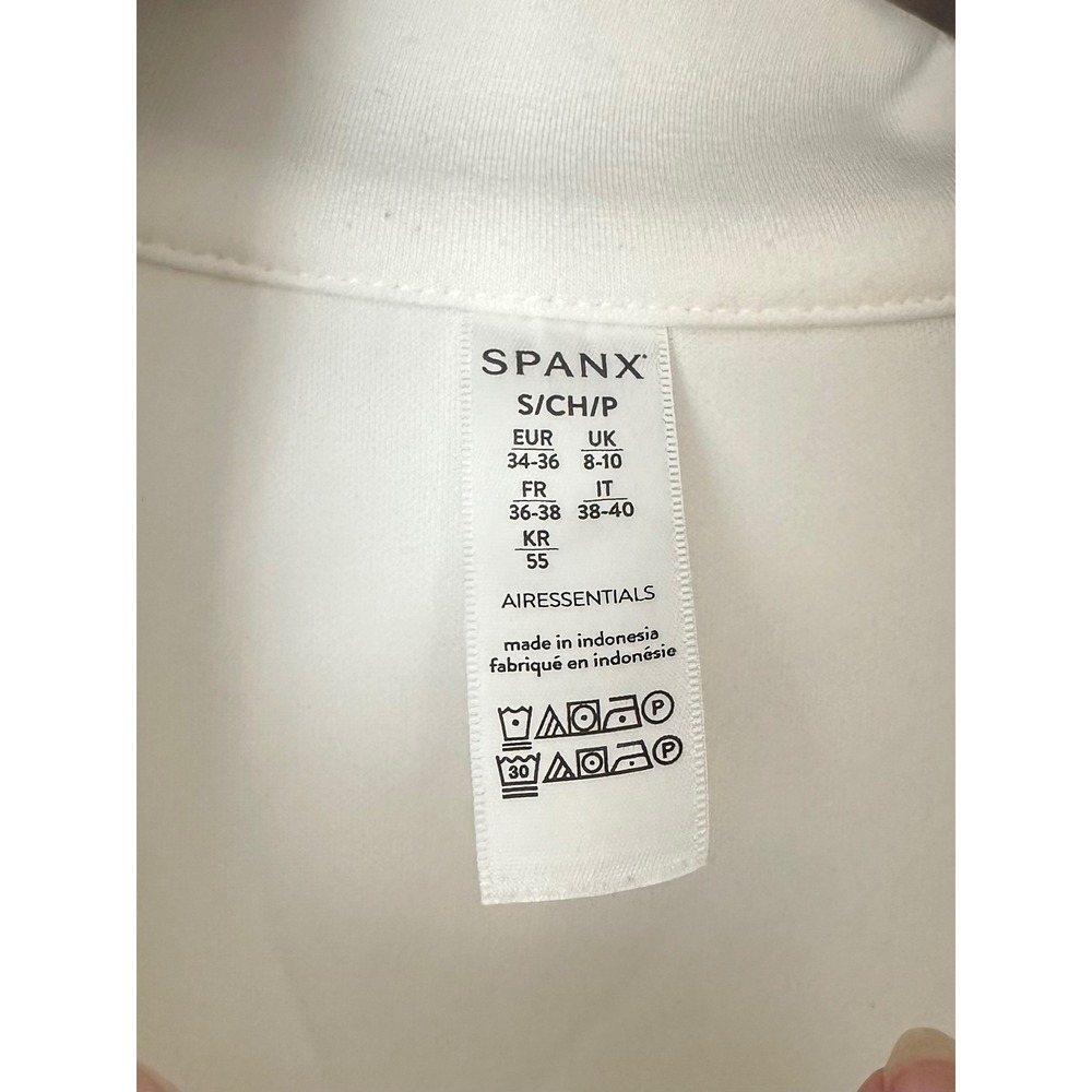 Spanx AirEssentials Half Zip Pullover White Sweatshirt S Small - Picture 6 of 6